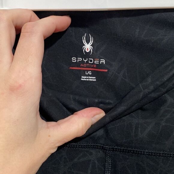 Spyder Cropped Web Leggings Size Large - Picture 3 of 6